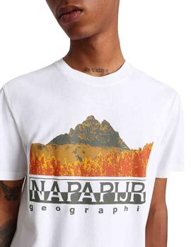 Camiseta Napapijri Sett blanco unisex