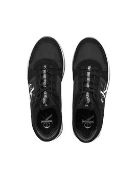 Zapatillas Calvin Klein Runner Lace Up Sock negro mujer