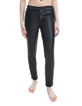 Vaqueros Calvin Klein Jeans Mid Rise Skinny negro mujer