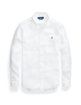 Camisa Ralph Lauren Custom Fit Linen blanco hombre