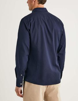 Camisa Hackett Garment Dyed Oxford marino hombre