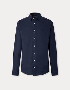 Camisa Hackett Garment Dyed Oxford marino hombre
