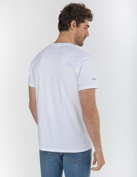 Camiseta elPulpo Silhouette Colours blanco hombre