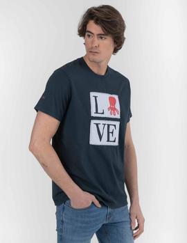 Camiseta elPulpo Love marino hombre