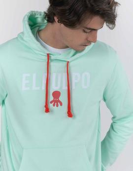 Felpa elPulpo Logo Embroidery Hoodie verde hombre