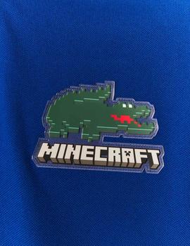 Polo Lacoste x Minecraft azul unisex