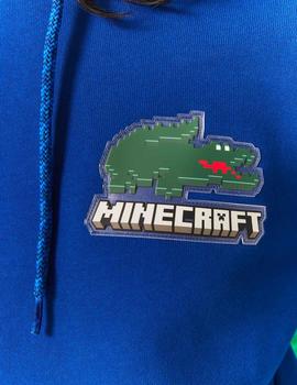 Sudadera Lacoste x Minecraft azul unisex