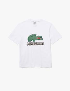 Camiseta Lacoste x Minecraft blanco unisex