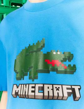 Camiseta Lacoste x Minecraft azul unisex