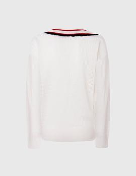 Jersey Pepe Jeans Perline blanco mujer