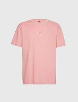 Camiseta Tommy Jeans Tiny Linear rosa hombre