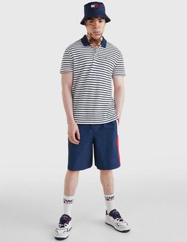 Polo Tommy Jeans Classic Easy Stripe marino hombre