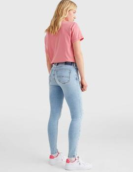 Vaqueros Tommy Jeans Nora Skinny Ankle azul mujer