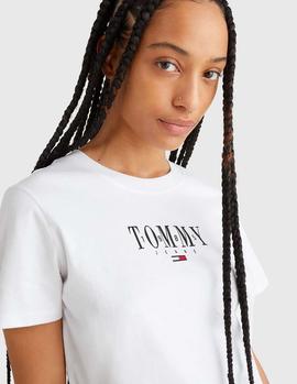 Camiseta Tommy Jeans Classic Essential Logo blanco mujer
