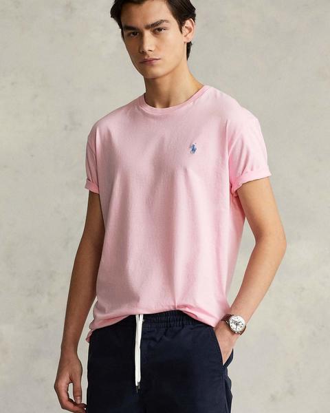 Camiseta Ralph Lauren Custom Slim rosa hombre