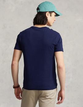 Camiseta Ralph Lauren Custom Slim Logo marino hombre