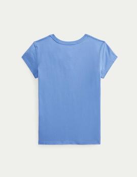 Camiseta Ralph Lauren Polo Bear azul niña