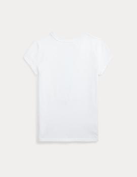 Camiseta Ralph Lauren Polo Bear blanco niña