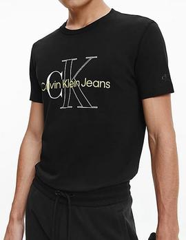 Camiseta CK Jeans Two Tone Monogram negro hombre