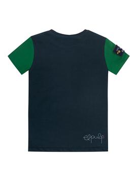 Camiseta elPulpo Colección Camino KM 56 marino niño