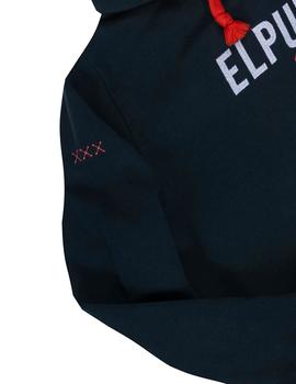 Felpa elPulpo Logo Embroidery Hoodie marino niño