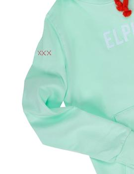 Felpa elPulpo Logo Embroidery Hoodie verde niño