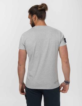 Camiseta elPulpo Colección Camino KM 7 gris hombre