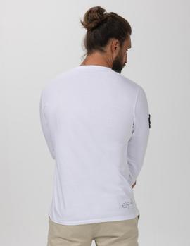 Camiseta elPulpo Colección Camino KM 77 blanco hombre
