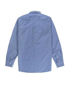 Camisa elPulpo Microcuadro azul niño