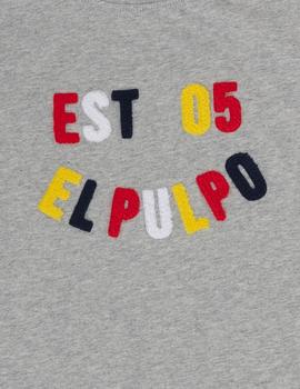 Camiseta elPulpo Towel gris niño
