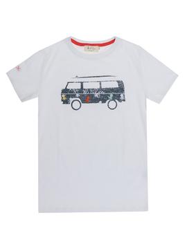 Camiseta elPulpo Sixties blanco niño
