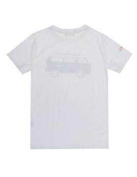 Camiseta elPulpo Sixties blanco niño