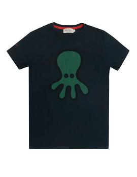 Camiseta elPulpo Silhouette Colours marino niño