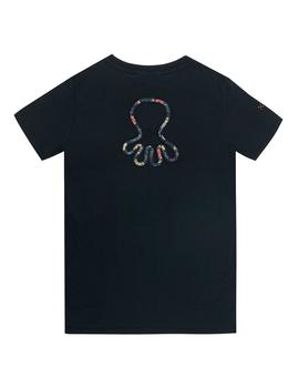 Camiseta elPulpo Preppy Flower marino niño