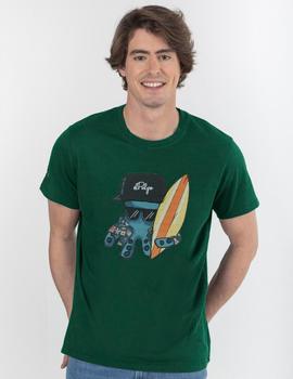 Camiseta elPulpo Hawaiian verde hombre