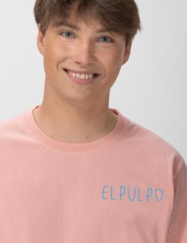 Camiseta elPulpo Colourful Triple Icon LS rosa hombre