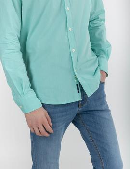 Camisa elPulpo Microcuadro verde hombre