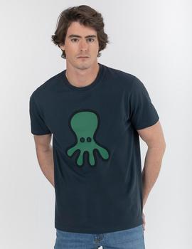 Camiseta elPulpo Silhouette marino hombre