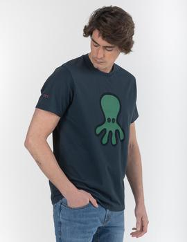Camiseta elPulpo Silhouette marino hombre