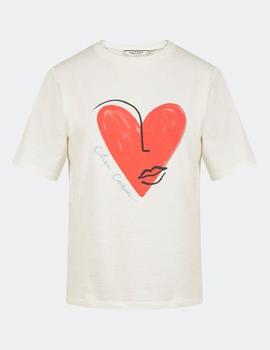 Camiseta Naf Naf Corazón crudo mujer