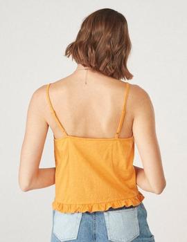 Camiseta Naf Naf Tirantes naranja mujer