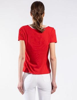 Camiseta Naf Naf Texto rojo mujer