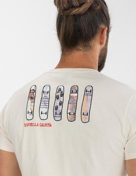 Camiseta elPulpo Urban Flip blanco roto unisex