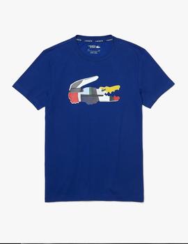 Camiseta Lacoste Sport TH0822 azul hombre