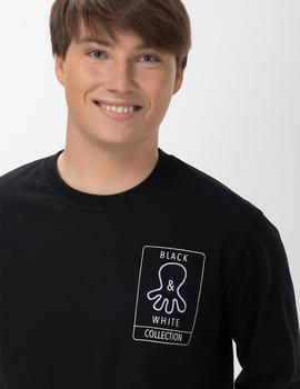 Camiseta elPulpo Magnet Long Sleeve negro hombre