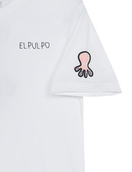 Camiseta elPulpo Colourful Triple Icon blanco niño
