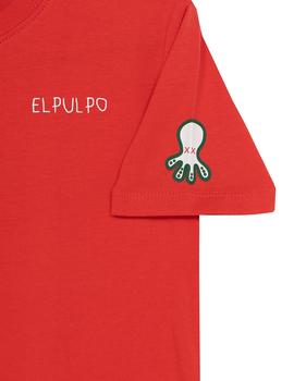 Camiseta elPulpo Colourful Triple Icon rojo niño