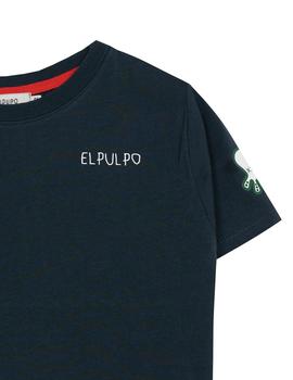 Camiseta elPulpo Colourful Triple Icon marino niño