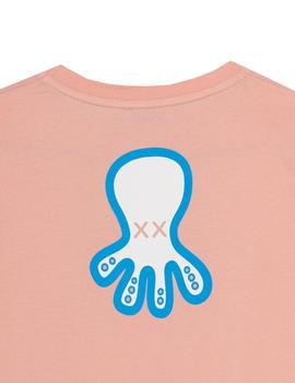Camiseta elPulpo Colourful Triple Icon LS rosa niño