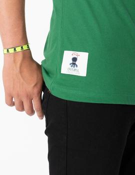 Camiseta elPulpo Colourful Triple Icon verde hombre